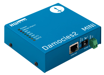 HW group Damocles2 MINI: LAN device with digital inputs and outputs (relays)
